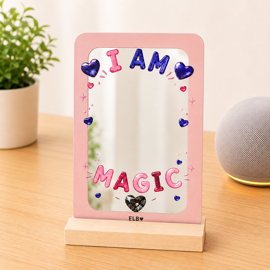 Kids Affirmation Mirrors Set | Positive Confidence Building Decor (Set of 5)