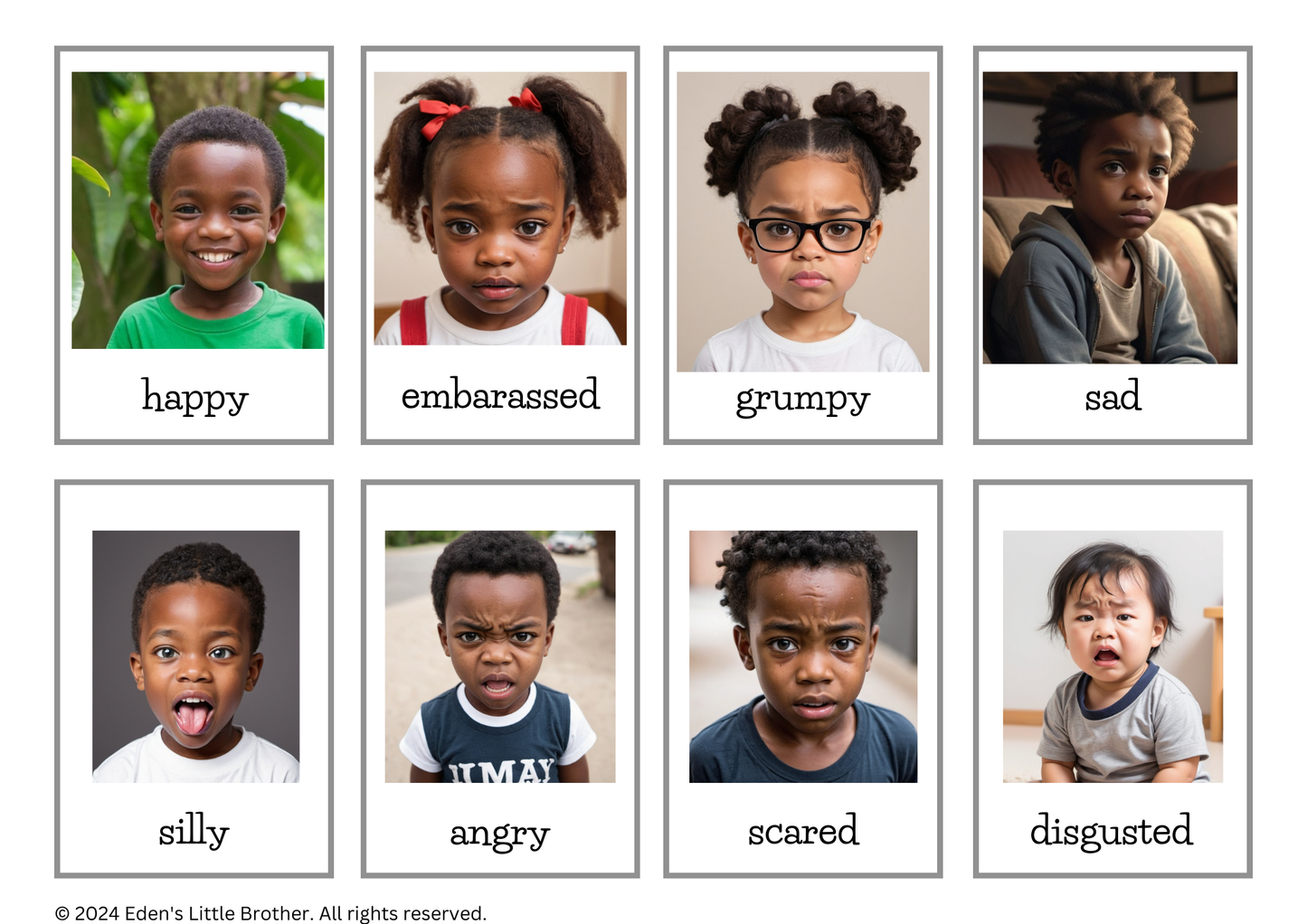 24 Emotion Flashcards for Toddlers (Digital Download) | Feelings & Social Emotional Learning Cards