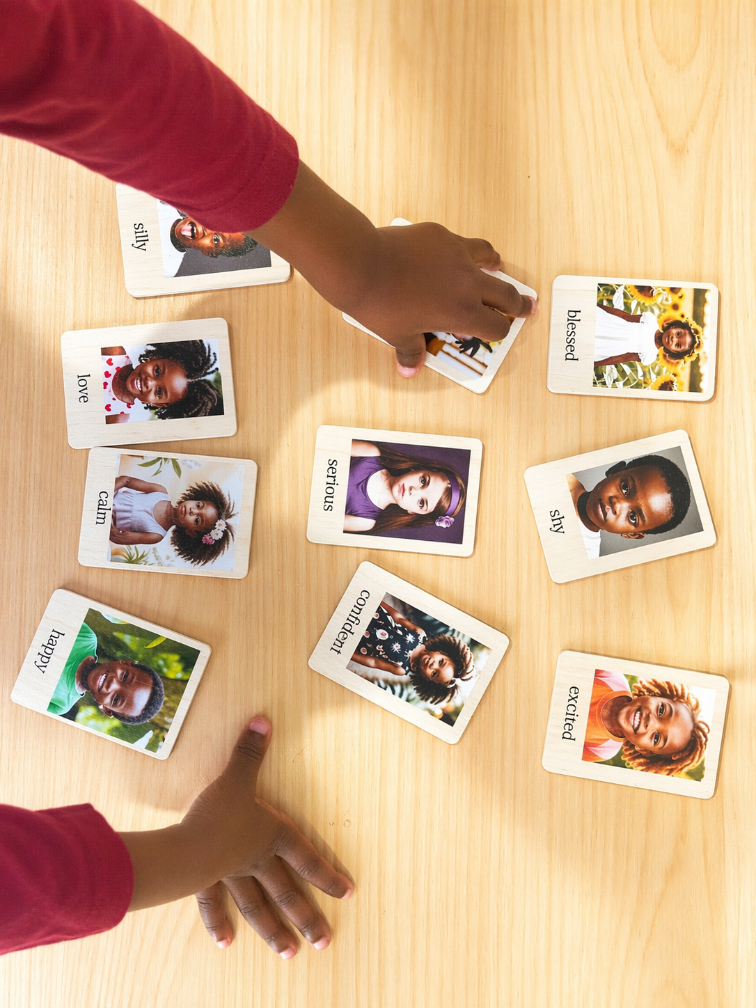 50 Wooden Emotion Cards (2-Set Twin Pack) | Matching Game & Social Emotional Learning for Kids
