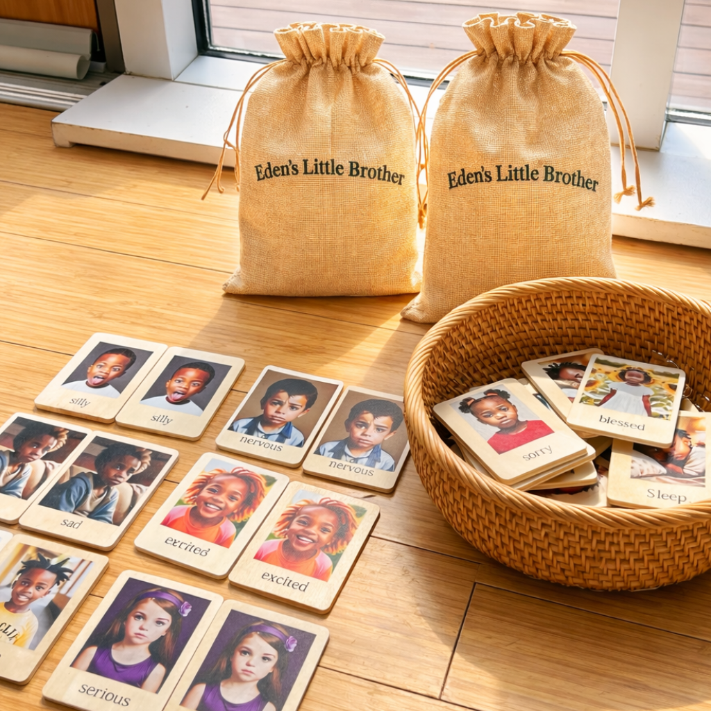 50 Wooden Emotion Cards (2-Set Twin Pack) | Matching Game & Social Emotional Learning for Kids