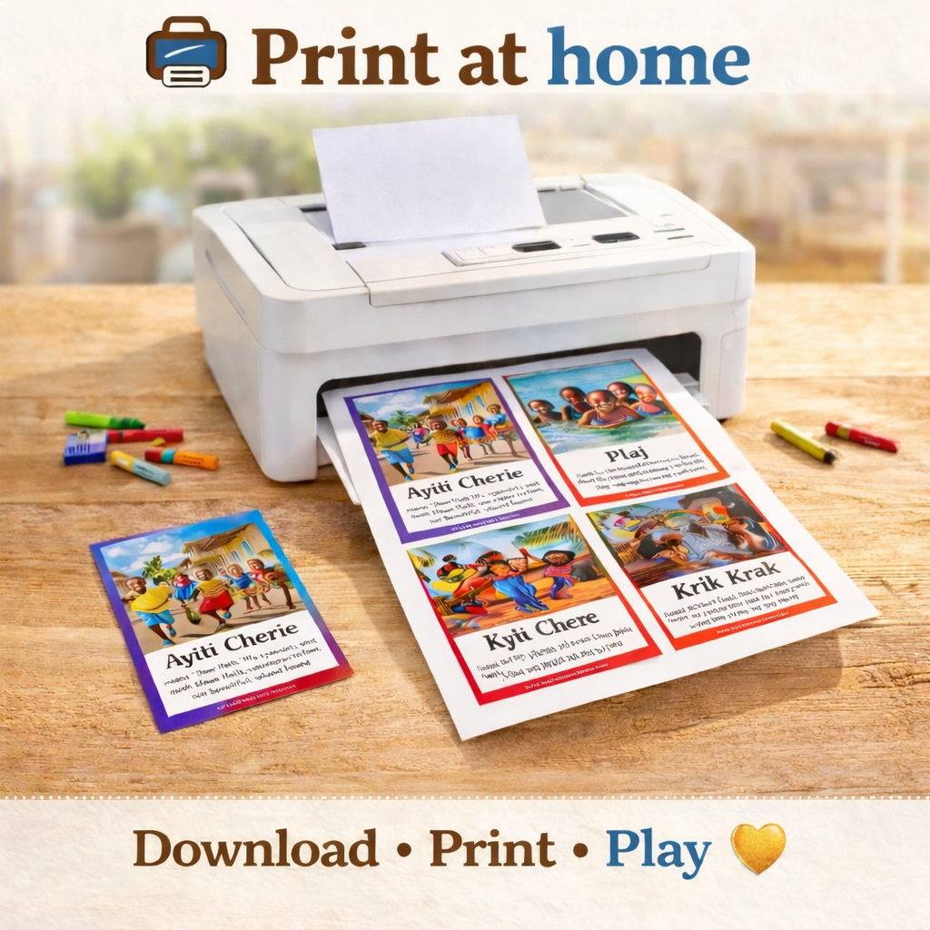 16 Haiti Heritage Flashcards for Kids (Digital Download) | Culture & Language Learning Cards