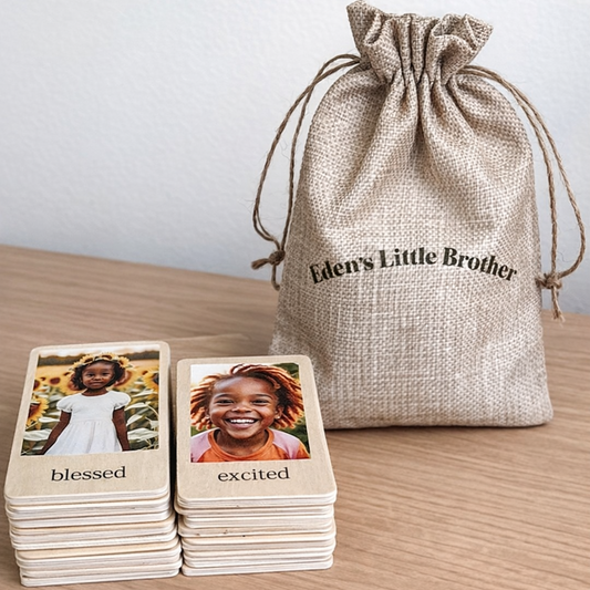 25 Wooden Emotion Flashcards for Kids | Montessori-Inspired Feelings & Social Emotional Learning Cards