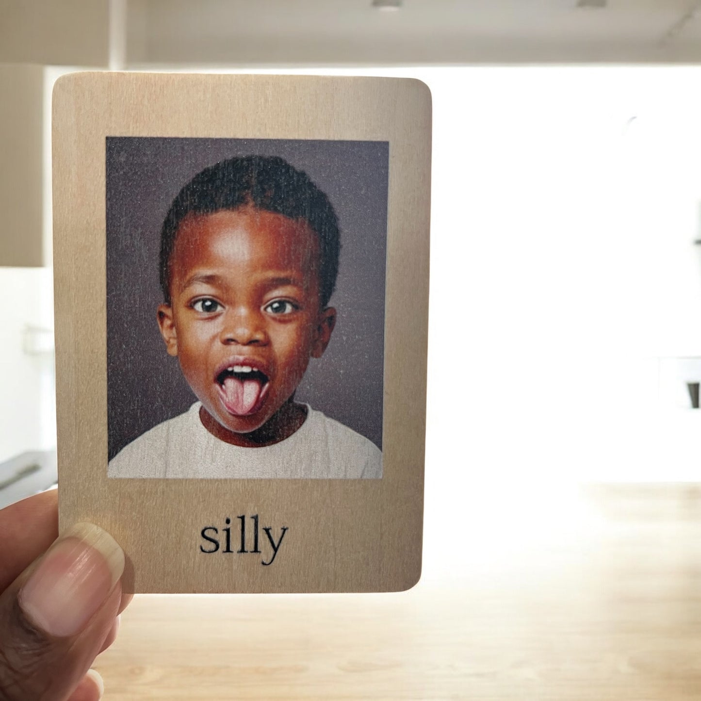 25 Wooden Emotion Flashcards for Kids | Montessori-Inspired Feelings & Social Emotional Learning Cards