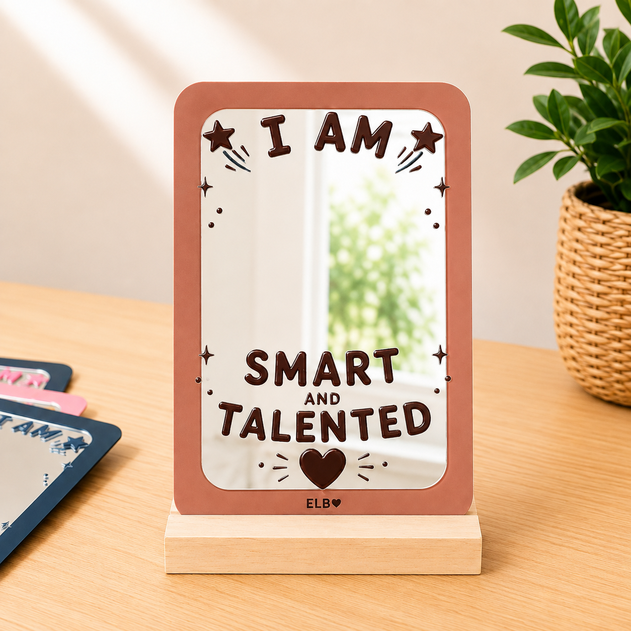 Kids Affirmation Mirrors Set | Positive Confidence Building Decor (Set of 5)