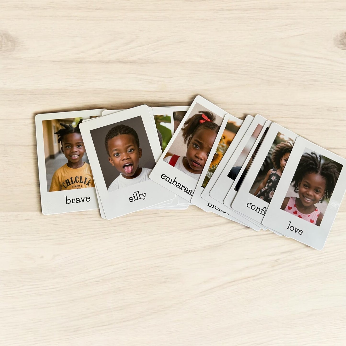25 Printed Emotion Flashcards for Kids | Feelings & Social Emotional Learning Cards (With Case)