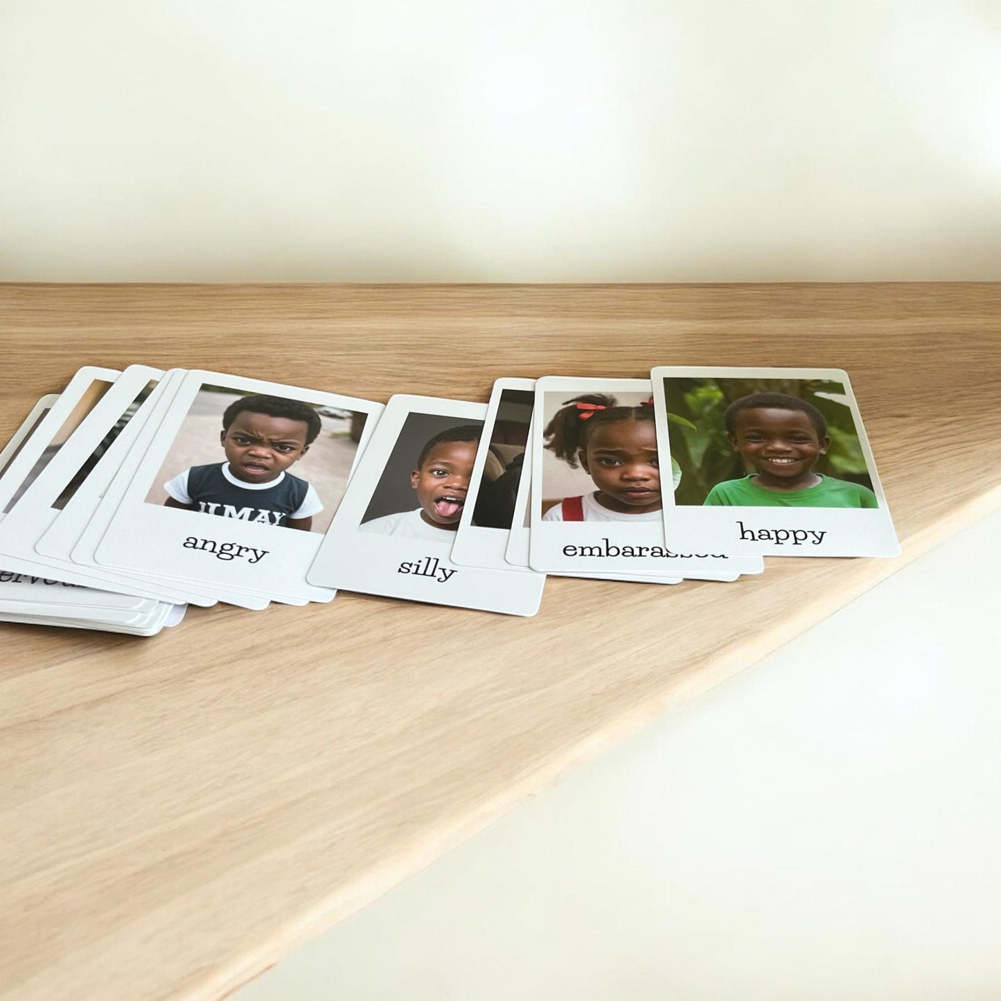 25 Printed Emotion Flashcards for Kids | Feelings & Social Emotional Learning Cards (With Case)